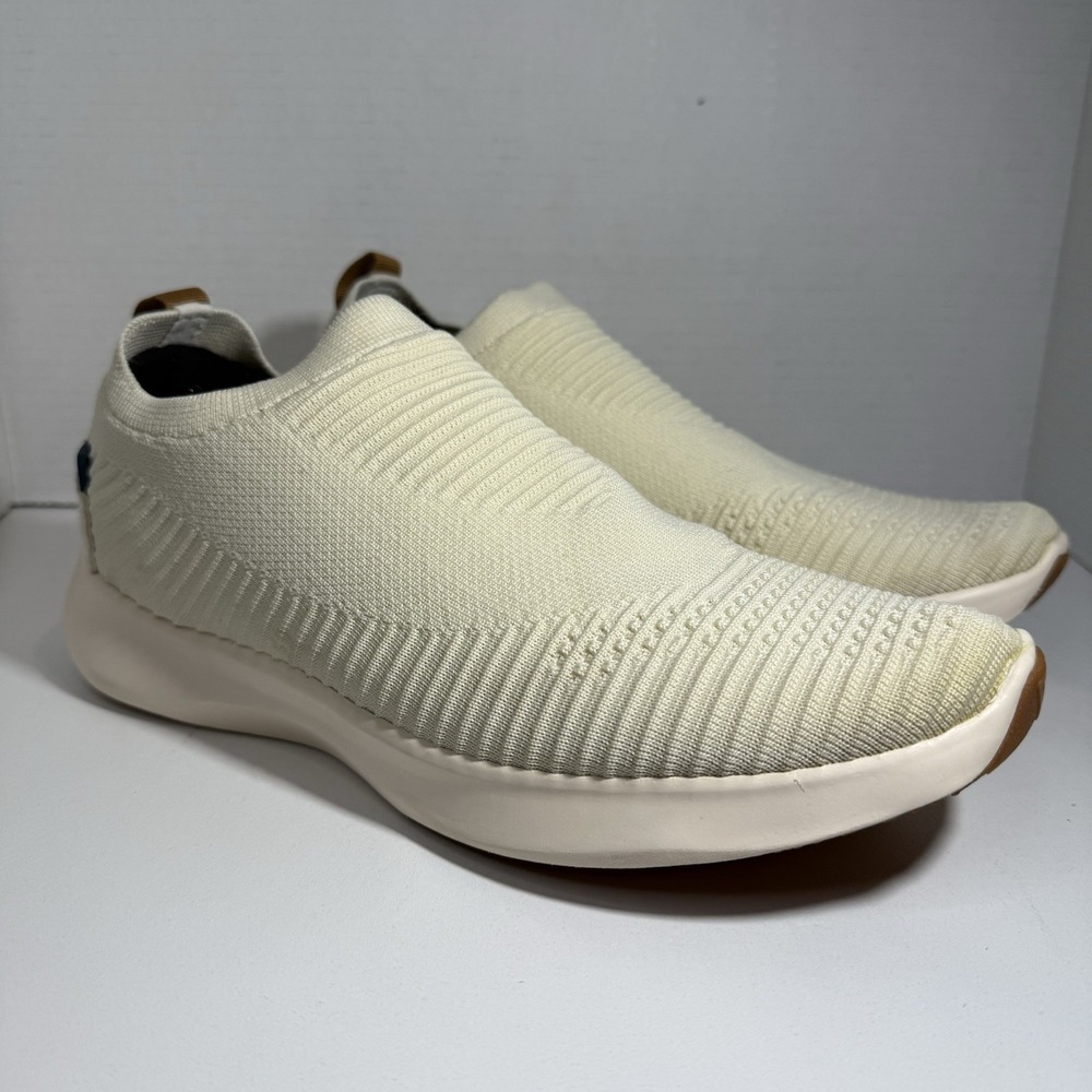 Vessi Everyday Move Slip-On Sneaker Linen Beige Gum Women's 10 – Waterproof NEW
